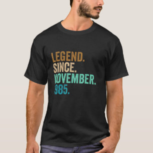 Camiseta 37 anos de lenda desde novembro de 1985 37º Nascim