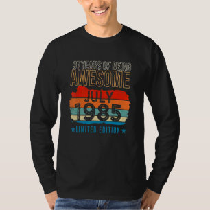 Camiseta 37 anos julho 1985 37º aniversário