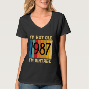 Camiseta 37 anos, não sou velho, sou Vintage 1987 37th Birt