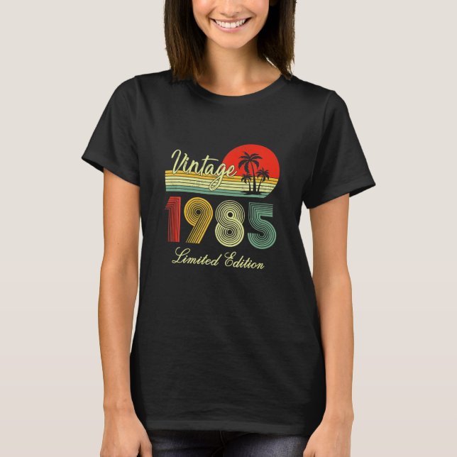 Camiseta 37 anos Vintage 1985 Limited Edition (Frente)