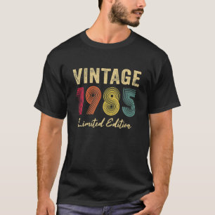 Camiseta 37 anos Vintage 1985 Limited Edition