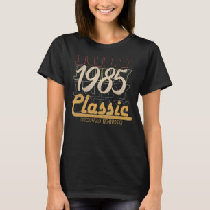 Camiseta 37 anos Vintage de aniversário 37 de julho de 1985