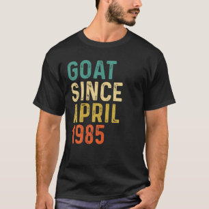 Camiseta 37.O Aniversário, 37 Anos, CAPRINO Desde abril de