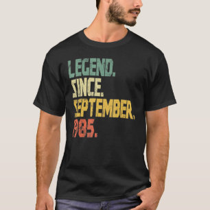 Camiseta 37 Years Old  Legend Since September 1985 37th Bir