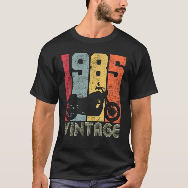 Camiseta 38º aniversário Biker Vintage 1985 (Frente)