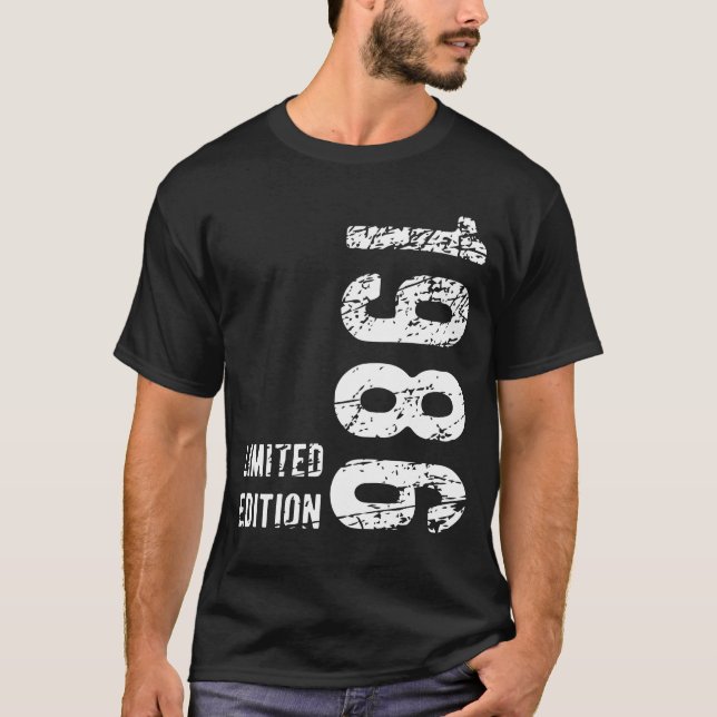 Camiseta 38º Aniversário Gift 1986 Limited Edition 38 anos (Frente)