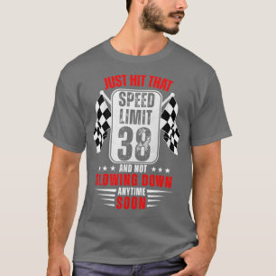 Camiseta 38º Aniversário - Sinal de Velocidade 38 Anos Engr