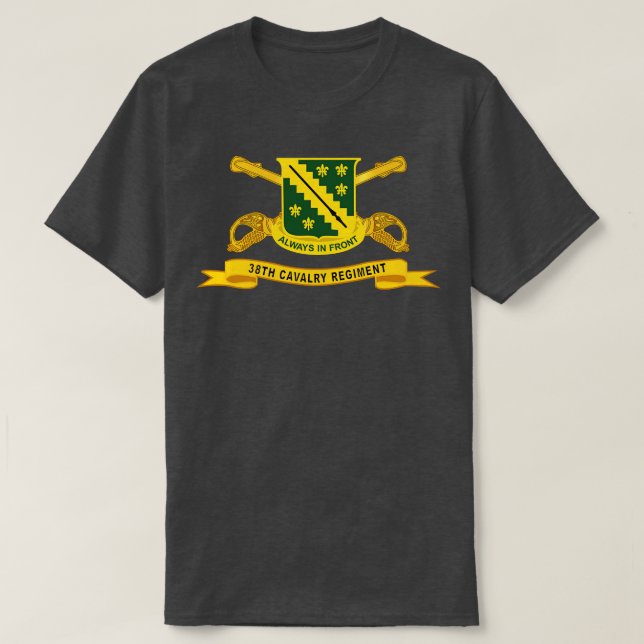 Camiseta 38º Regimento de Cavalaria com Br Ribbon X (Frente do Design)