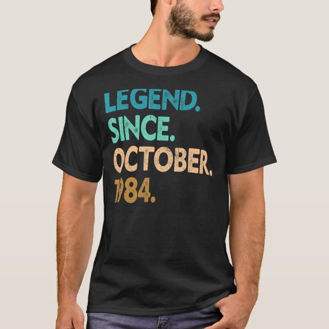 Camiseta 38 anos de lenda desde outubro de 1984 38º nascime (Frente)