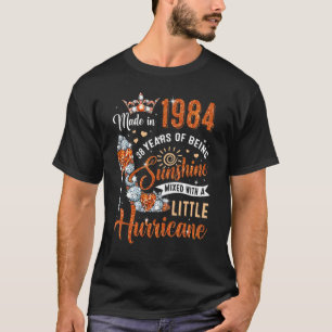 Camiseta 38 Anos Feitos Em 1984, Aniversário Da Rainha Diam