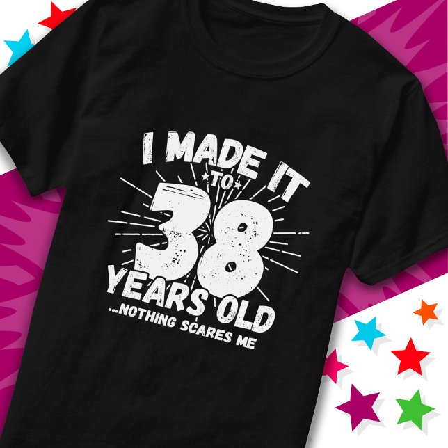 Camiseta 38 anos Sarcástico Meme Engraçado 38 anos aniversá (Criador carregado)