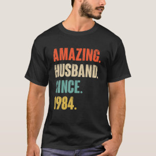 Camiseta 38 Wedding Aniversary Gift Him - Amazing Husband S
