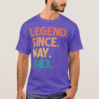 Camiseta 39ª Lenda De Aniversário Desde Maio De 1983 39 Ano