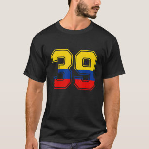 Camiseta 39º Aniversário Colombiano 39 anos Número 39 Col