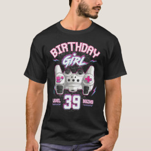 Camiseta 39º Aniversário Gamer Nível 39 Começa Video Gam