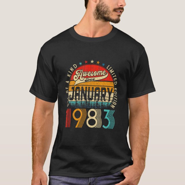 Camiseta 39º Dia De Decoração Janeiro De 1983 Homens Mulher (Frente)