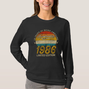 Camiseta 39 anos 1986 Retro Incrível 39º presente de aniver