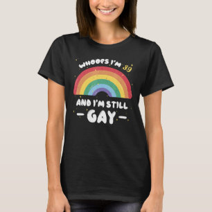 Camiseta 39 Anos De Idade Lgbt Arco-Íris Orgulho gay