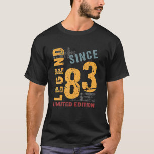 Camiseta 39 Anos De Idade Vintage 1983 39ª Decoração De Ani