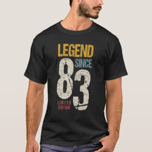 Camiseta 39 Anos De Idade Vintage 1983 39ª Decoração De Ani