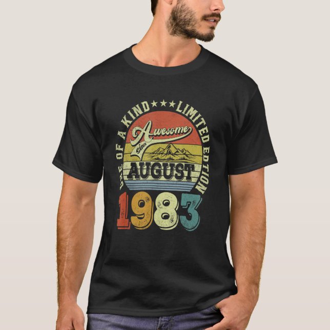 Camiseta 39 anos é incrível desde agosto de 1983 39º aniver (Frente)