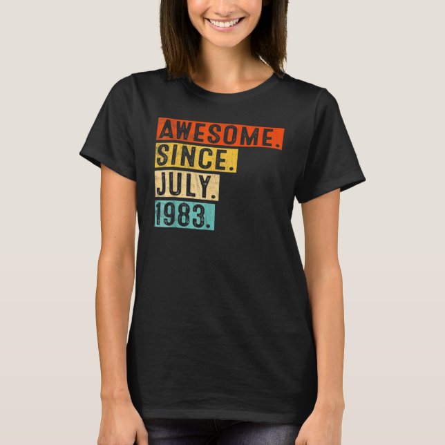 Camiseta 39 anos é incrível desde julho de 1983 39º anivers (Frente)