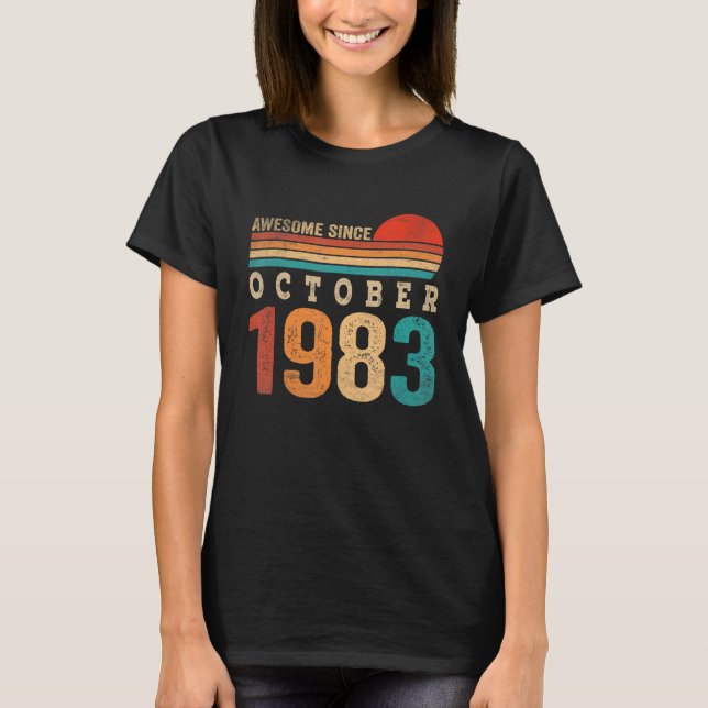Camiseta 39 anos é incrível desde outubro de 1983 39º anive (Frente)