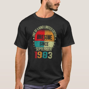 Camiseta 39 anos incríveis desde setembro de 1983 Vintage 3