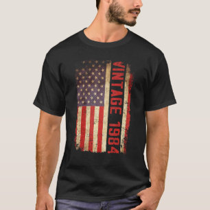 Camiseta 39 anos Vintage 1984 American Flag 39th Birth