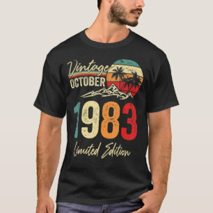 Camiseta 39 anos Vintage outubro de 1983 39º aniversário
