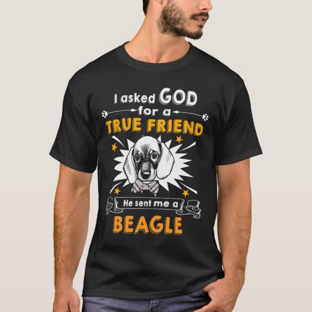 Camiseta 39 Perguntou A Deus Um Beagle (Frente)