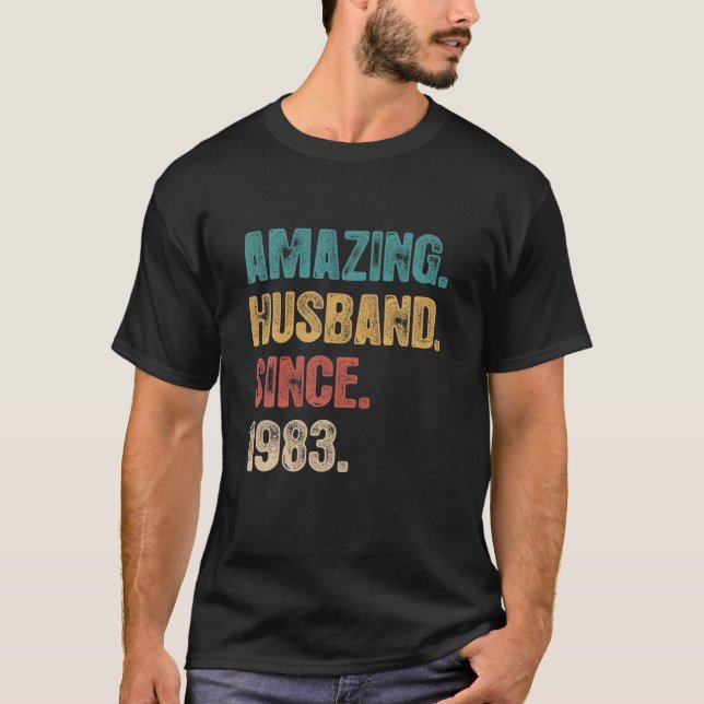 Camiseta 39 Wedding Anniversary For Him - Amazing Husband S (Frente)