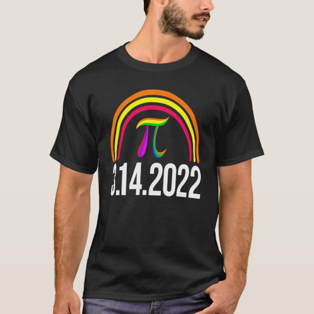 Camiseta 3 14 2022 Pi Matemática Rainbow Men Mathsport Love (Frente)