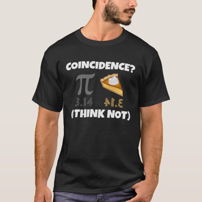 Camiseta 3 14 Coincidência De Pizza Eu Acho Que Não Canhoto (Frente)