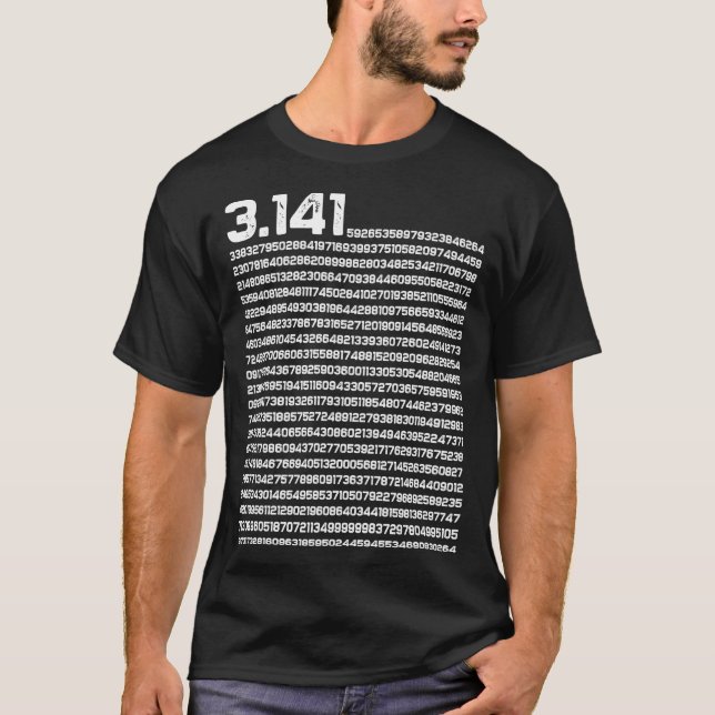 Camiseta 3,14 Pi Dia Matemática Número Irracional Pi (Frente)