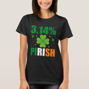 Camiseta 3 14 Pirish Dia de São Patrício Gênio da Matemáti