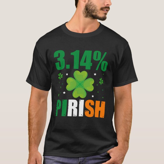Camiseta 3 14 Pirish  St Patrick s Math Geek Irish Math Tea (Frente)