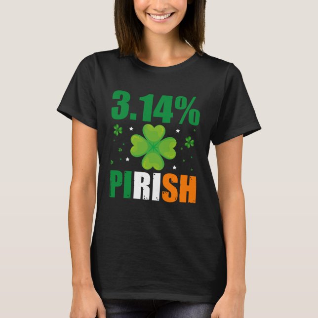 Camiseta 3 14 Pirish  St Patrick s Math Geek Irish Math Tea (Frente)