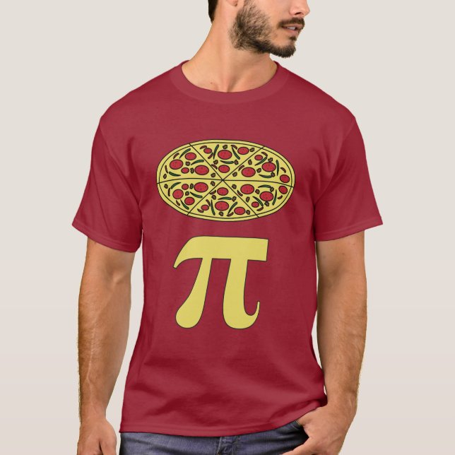 Camiseta 3.14 Pizza Pi Pun Pun Engraçado Piada Matemática (Frente)