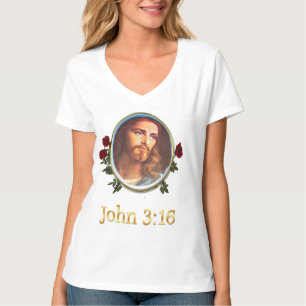 Camiseta 3:16 cristão de John dos t-shirt da mulher