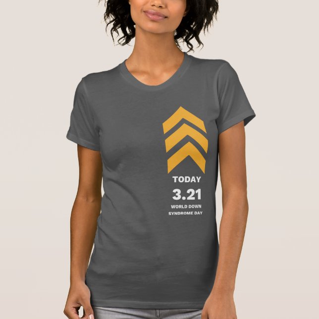 Camiseta 3.21 Baixo Sindroma Sensibilização T-21 feminino (Frente)