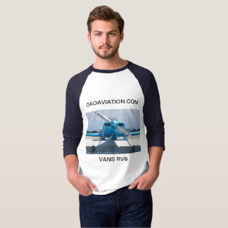 Camiseta 3/4 de Raglan do comprimento com camionetes RV6 +