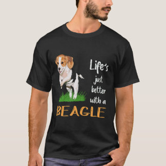Camiseta 3 A Vida é Só Melhor Com Um Beagle
