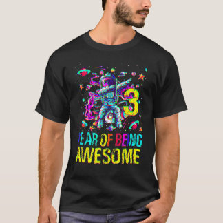 Camiseta 3 Aniversário De Ser Um Astronauta Fantástico 1