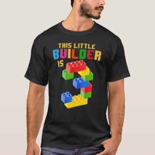 Camiseta 3 Anos De Idade, Blocos De Edifícios, aniversário 