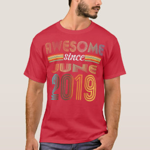Camiseta 3 anos de idade incrível desde junho de 2019 3º an