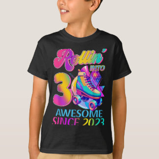 Camiseta 3 Anos Incrível Desde 1 Aniversário Tema de Hóquei