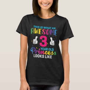 Camiseta 3 Anos Princesa Aniversário Cotação 3º Dia B Crian