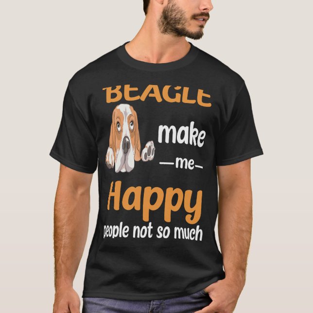 Camiseta 3 Beagle Me Fazem Feliz (Frente)