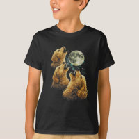 3 Cães Golden Doodle Uivando para a Lua Cachorros